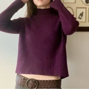 Elegant Plum Turtleneck Sweater